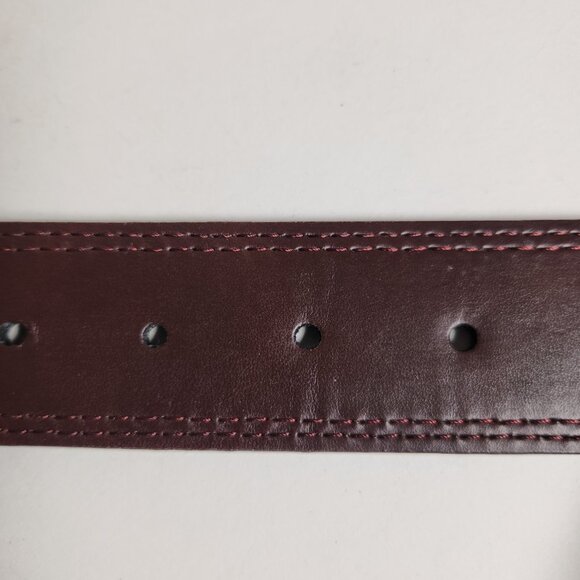 Levis Reversible Black Brown Coated Leather Top Synthetic Lining Belt Mens 38 - Picture 13 of 16